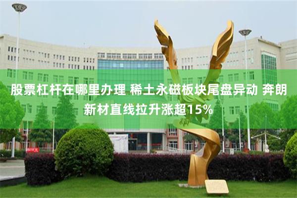 股票杠杆在哪里办理 稀土永磁板块尾盘异动 奔朗新材直线拉升涨超15%