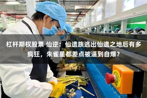 杠杆期权股票 仙逆：仙遗族逃出仙遗之地后有多疯狂，朱雀星都差点被逼到自爆？