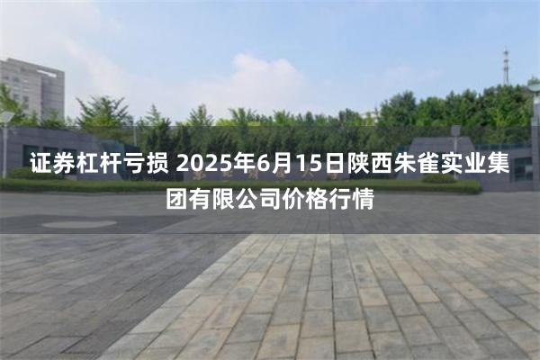 证券杠杆亏损 2025年6月15日陕西朱雀实业集团有限公司价格行情