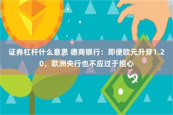 证券杠杆什么意思 德商银行：即便欧元升穿1.20，欧洲央行也不应过于担心